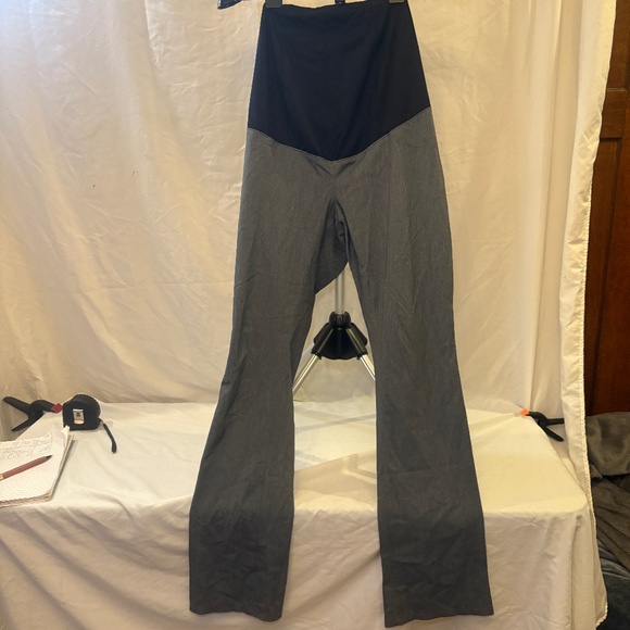 Ingrid & Isabel Maternity Pants Womens 6 Black/Gray Bootcut Full Panel - Picture 1 of 10